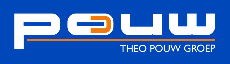 pouw logo blauwe achtergrond